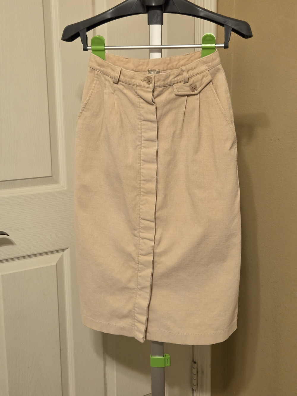 RARE VINTAGE 70s Japanese 100% Cotton Tailored Corduroy Skirt